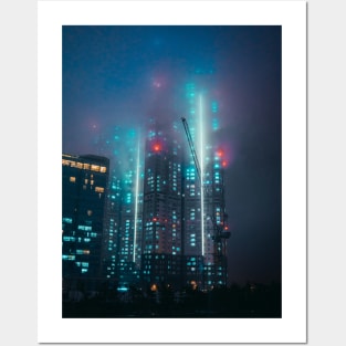 Cyberpunk Towers Posters and Art